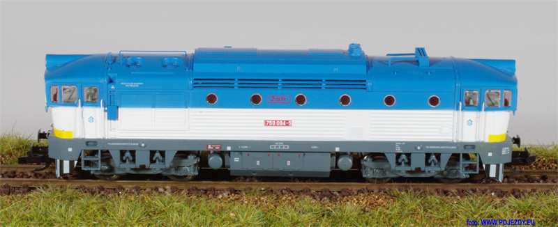 Brejlovec ŽSR - model lokomotivy řady 750 od fy. MTB